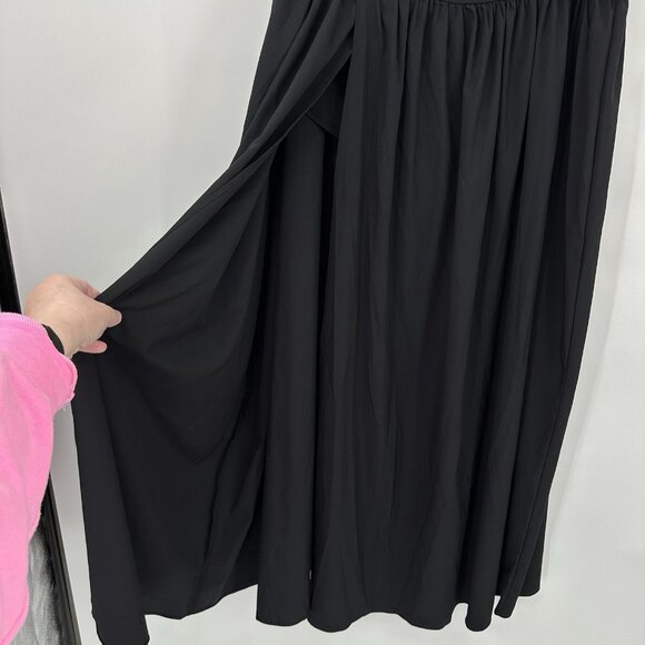 HALARA Breezeful High Waisted 2-in-1 Flowy Quick Dry Maxi Casual black plus 2X - Picture 7 of 13